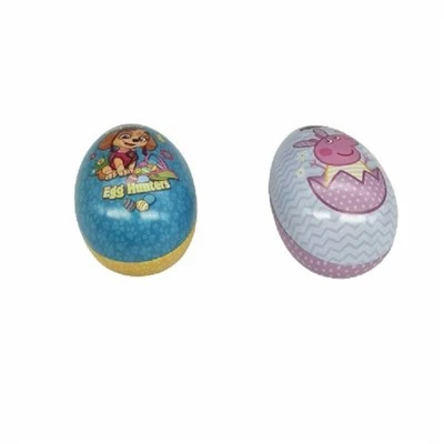 EASTER Egg Shaped Metal Gift Tin Box