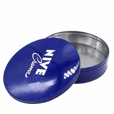 Round Cosmetic Packing Tin Box