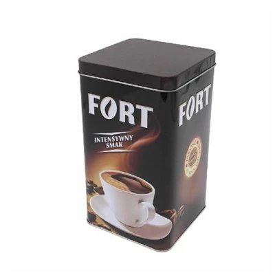 Square Metal Coffee Tin Box