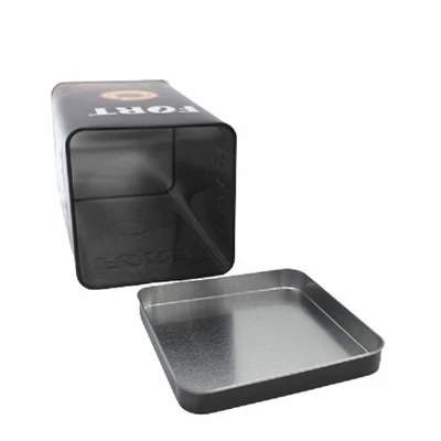 Square Metal Coffee Tin Box