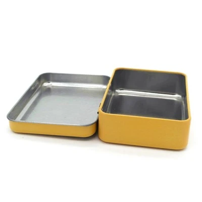 Candy Jar Metal Tin Box with Hinged Lid
