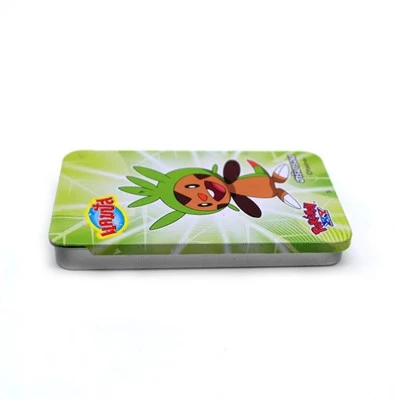Mint Candy Top Iron Box with Sliding Lid